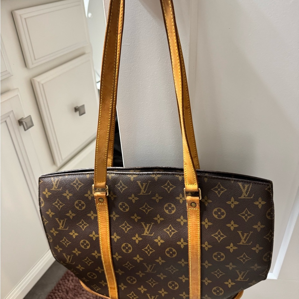 Louis Vuitton Brown and Tan Monogram Shoulder Bag